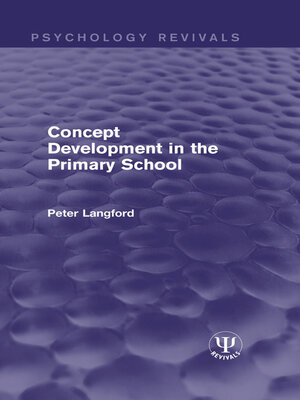 cover image of Concept Development in the Primary School